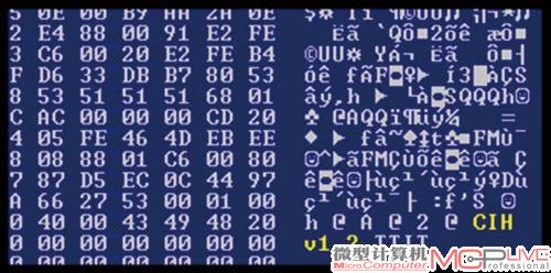 被检查出的CIH病毒1.2版
